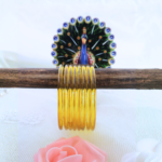 Jelly Yellow Fancy Glass Bangle